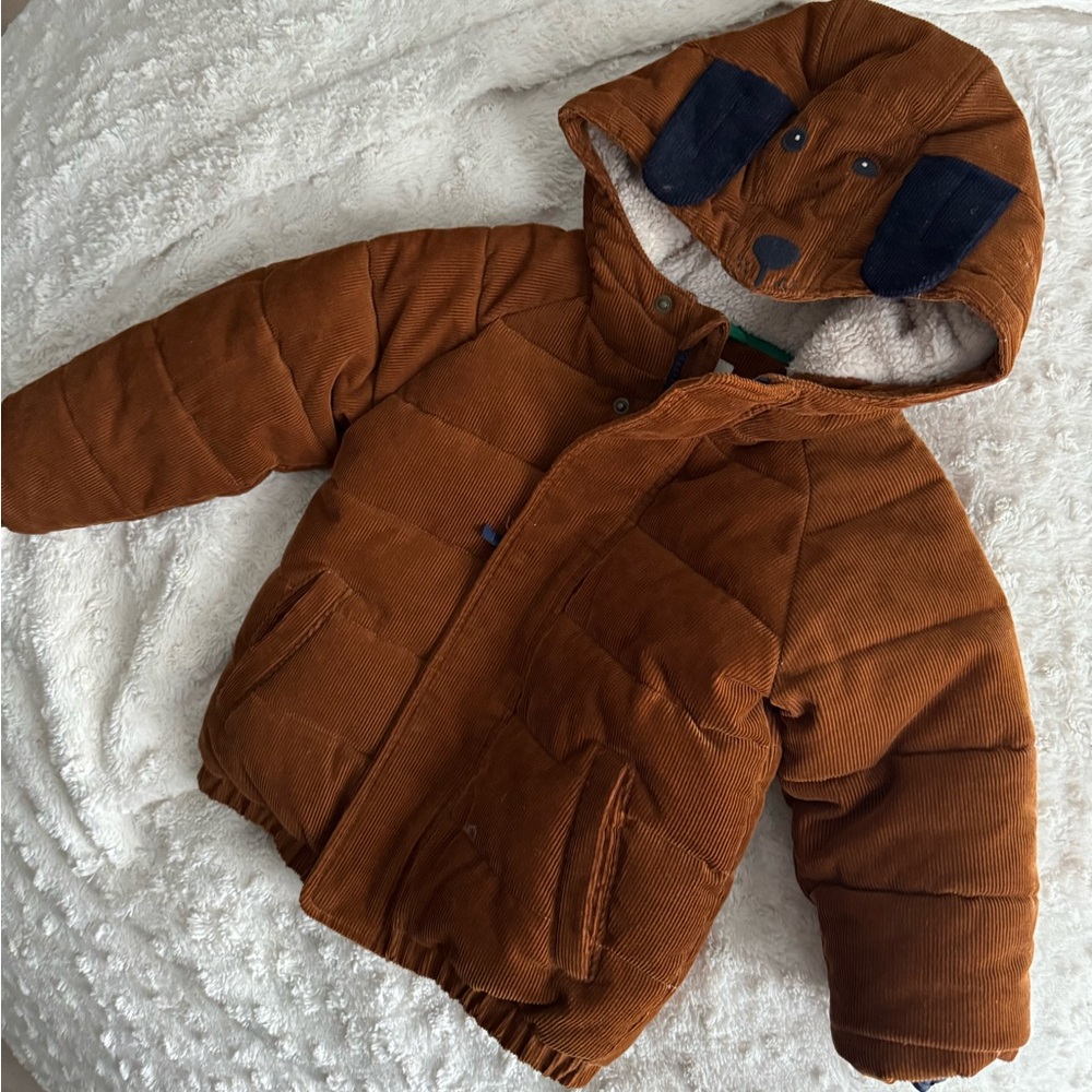Mini Biden Corduroy Dog Puffer Coat